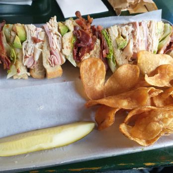 Sprout Momma Breads - Club on Sourdough with homemade chips and pickle.  Did not come with instructions, but I figured it out! - Bakeries Near Me - Hilton Head Island, South Carolina