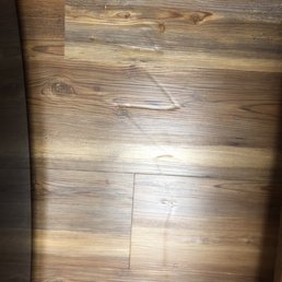 Damaged floor that was fixed