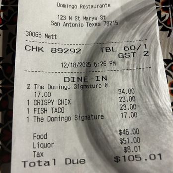 Domingo - Check out - Cocktail Bars Near Me - San Antonio, Texas