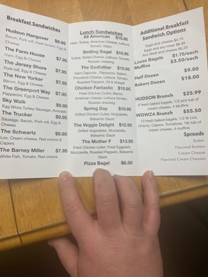 Menu photo 4 Hudson Bagels Hudson, NY