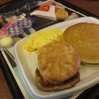 McDonald's - McDonald's big breakfast with hot cakes - scrambled eggs, hot cakes, biscuit, hash brown and sausage for $5.39 1/2017 - Fast Food Near Me - West Lebanon, New Hampshire
