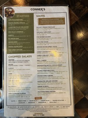 Menu photo 1 Conner's Kitchen and Bar Fort Wayne, IN Menu photo 1 Conner's Kitchen and Bar Fort Wayne, IN