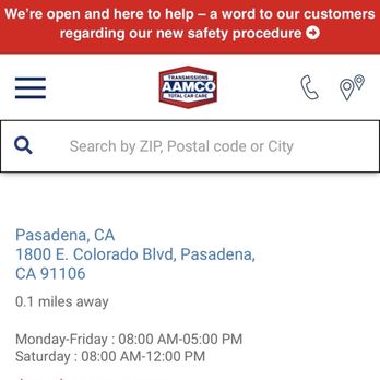 AAMCO Transmissions & Total Car Care - Location information - Auto Repair Near Me - Pasadena, California