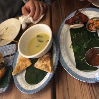 The Bangkok - Roti chanai, chicken satay, & calamari very Delish - Vietnamese Near Me - Melrose, Massachusetts The Bangkok - Roti chanai, chicken satay, & calamari very Delish - Vietnamese Near Me - Melrose, Massachusetts