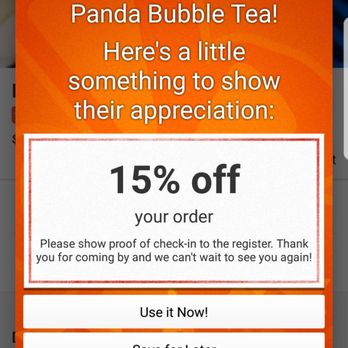 Panda Bubble Tea - Yelp mobile check-in offer - Bubble Tea Near Me - New York, New York Panda Bubble Tea - Yelp mobile check-in offer - Bubble Tea Near Me - New York, New York