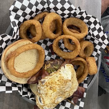 Oak St Cafe - Roanoke burger with onion rings! - Breakfast & Brunch Near Me - Roanoke, Texas Oak St Cafe - Roanoke burger with onion rings! - Breakfast & Brunch Near Me - Roanoke, Texas