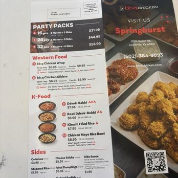 bb.q Chicken Springhurst - Menu - Chicken Shop Near Me - Louisville, Kentucky