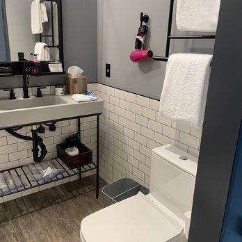 Moxy Seattle Downtown - Bathroom, not sure how to turn on the vent in here - Hotels Near Me - Seattle, Washington