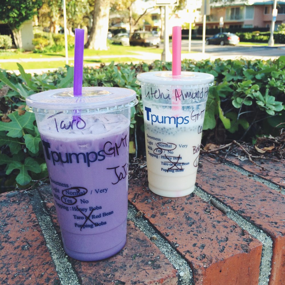 Tpumps - Pasadena - Taro milk tea & Lychee Almond milk tea - Bubble Tea Near Me - Pasadena, California Tpumps - Pasadena - Taro milk tea & Lychee Almond milk tea - Bubble Tea Near Me - Pasadena, California