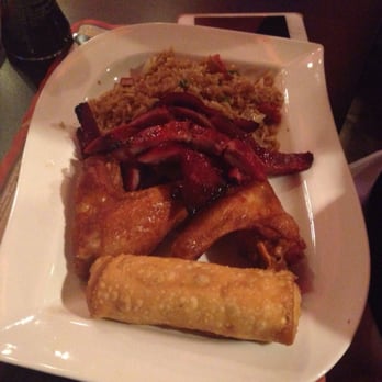 Ho Win Palace Restaurant - Pork fried rice, boneless spare ribs, chicken wings and crab ragoons and an egg roll - Chinese Near Me - Everett, Massachusetts