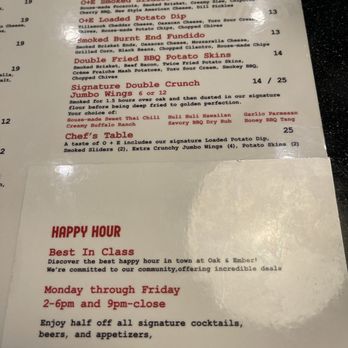 Oak & Ember - MISLEADING ADVERTISING.. It's not on ALL appetizers, even though they say it is. Chef's Table Excluded - Halal Near Me - Ontario, California
