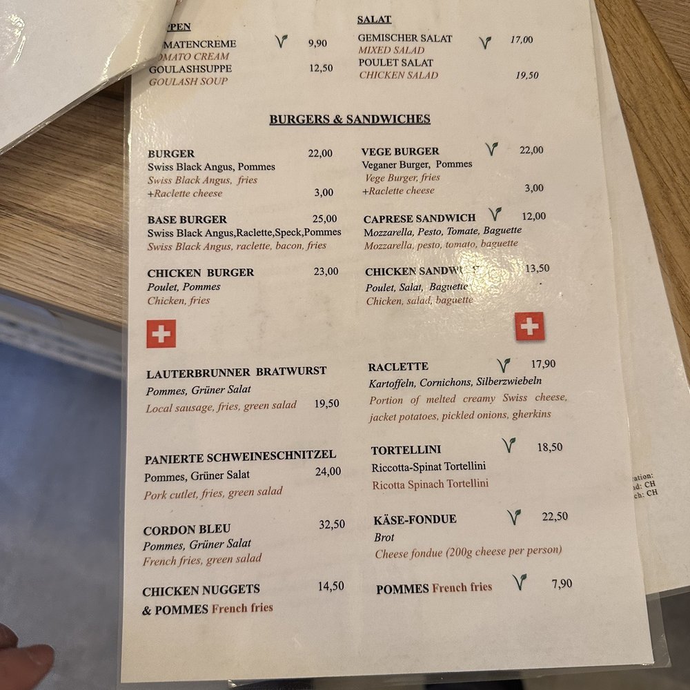 Base Cafe - Menu - Cafes Near Me - Lauterbrunnen, BE Base Cafe - Menu - Cafes Near Me - Lauterbrunnen, BE
