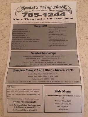 Menu photo 8 Rachel's Wing Shack Deland, FL Menu photo 8 Rachel's Wing Shack Deland, FL