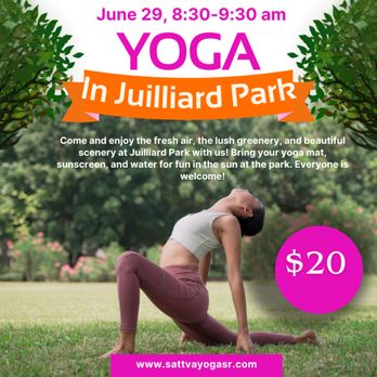 Sattva Yoga and Barre - Come and join us on June 29 @ 8:30 am for a yoga class in Juilliard Park! - Barre Classes Near Me - Santa Rosa, California Sattva Yoga and Barre - Come and join us on June 29 @ 8:30 am for a yoga class in Juilliard Park! - Barre Classes Near Me - Santa Rosa, California