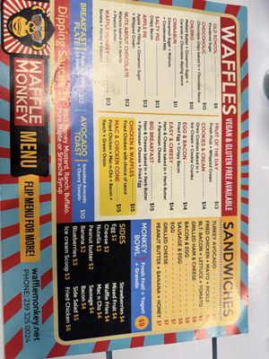 Menu photo 2 Waffle Monkey Bonita Springs, FL