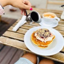 Saint James Espresso Bar & Eatery - That Canadian maple syrup! feature short stack!