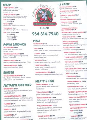 Menu photo 2 Roberta Pizza & Pasta Fort Lauderdale, FL Menu photo 2 Roberta Pizza & Pasta Fort Lauderdale, FL