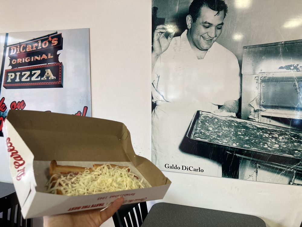 Food from DiCarlo's Pizza