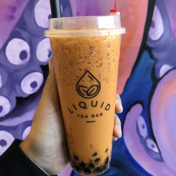 Liquid Tea Bar - Thai tea with boba - Bubble Tea Near Me - San Bernardino, California