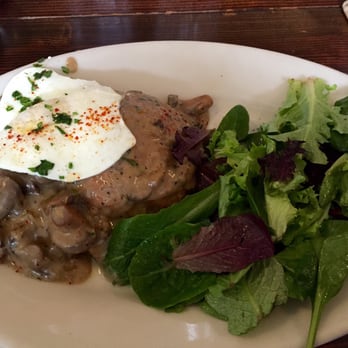Oddfellows - This was their delicious mushroom biscuits & gravy entree. The dressing on the salad was light and flavorful as well as the entire meal:) - Breakfast & Brunch Near Me - Seattle, Washington