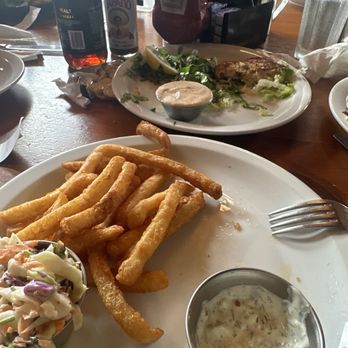 Oros Fireside Restaurant - Halibut and crab cakes.  Wow. - American Near Me - Cannon Beach, Oregon