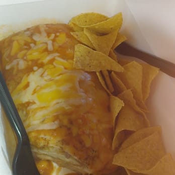 Burrito Amigos - Chile relleno burrito wet with chicken - Mexican Near Me - Springfield, Oregon