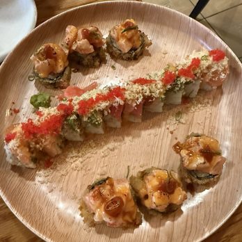 Big Monster Sushi&Thai KAPAA - J on Fire (3 each side) & Samurai (middle) - Thai Near Me - Kapaa, Hawaii Big Monster Sushi&Thai KAPAA - J on Fire (3 each side) & Samurai (middle) - Thai Near Me - Kapaa, Hawaii