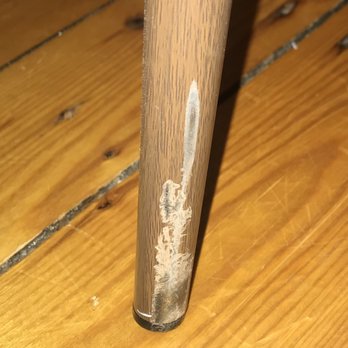 Michael's Moving & Storage - Many items were delivered scratched up, like this chair leg (another leg on this chair was missing the end cap). - Movers Near Me - Boston, Massachusetts