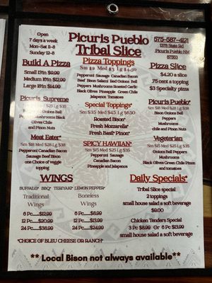 Menu photo 1 Tribal Slice Peñasco, NM