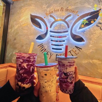 Honey Bee Tea - Ube taro latte & Oreo boba - Bubble Tea Near Me - Manchester, Missouri
