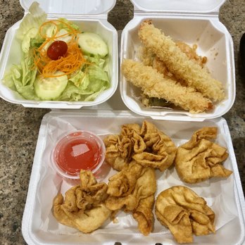 Fuji Sushi & Grill - Side Salad, Shrimp Tempura, Crab Puff - Asian Fusion Near Me - Houston, Texas