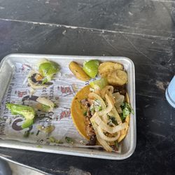 Beef QuesaBirria Tacos (3 tacos de queso y borrego) con 5 oz. Consomé / QuesaBirria (3 Cheese and lamb meat tacos) w/5 oz Consommé