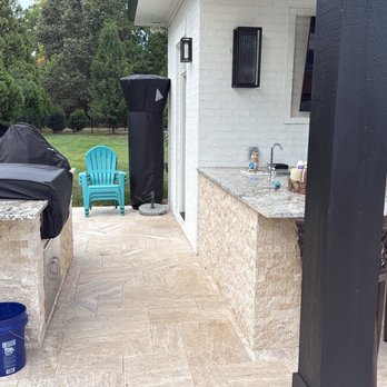Stewart's Landscaping - Outdoor grill area and kitchen - Landscaping Near Me - Charlotte, North Carolina Stewart's Landscaping - Outdoor grill area and kitchen - Landscaping Near Me - Charlotte, North Carolina