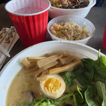 Momiji - Plastic everything but chop sticks. Red cup turned me all the way off. - Ramen Near Me - Colma, California