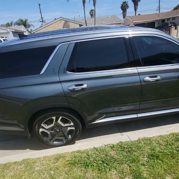 Lights Outt Window Tinting - Passenger side all tinted - Home Window Tinting Near Me - Buena Park, California