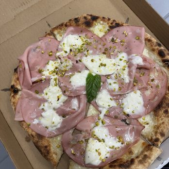 Dodici Pizzeria - Mortadella pizza cooked perfectly. - Pizza Near Me - Sacramento, California Dodici Pizzeria - Mortadella pizza cooked perfectly. - Pizza Near Me - Sacramento, California