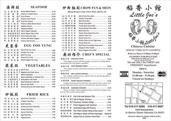 Menu photo 7 Little Joe's Express Alameda, CA