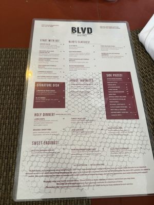 Menu photo 1 Blvd Bistro New York, NY
