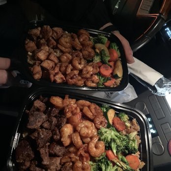 Hibachi Hut - One large steak and shrimp $34.99 and one large chicken and shrimp $34.99. Served in meal prep containers. - Food Trucks Near Me - Visalia, California Hibachi Hut - One large steak and shrimp $34.99 and one large chicken and shrimp $34.99. Served in meal prep containers. - Food Trucks Near Me - Visalia, California