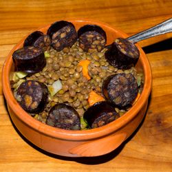 Eselsburg - Linsen mit gebratener Blutwurst 12,90€