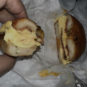 Britt & Co. Bagels - Jalapeño cheddar bagel toasted with BEC - Food Delivery Services Near Me