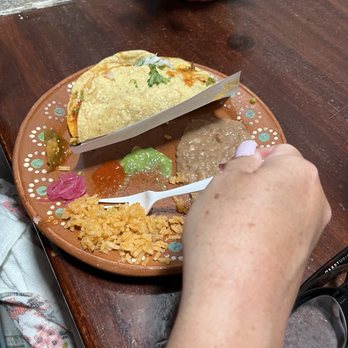 La Comadre Taquería - Beans and rice included with the tacos. Unbelievable value. - Tacos Near Me - Ensenada, BCN