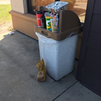 Dunkin' - Overflowing garbage can-garbage all over sidewalk as well. - Donuts Near Me - Cranberry Township, Pennsylvania Dunkin' - Overflowing garbage can-garbage all over sidewalk as well. - Donuts Near Me - Cranberry Township, Pennsylvania