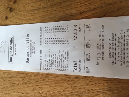 Menu photo 1 Burger de Ville Berlin, BE Menu photo 1 Burger de Ville Berlin, BE