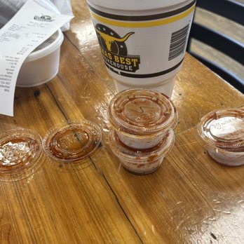 Texas Best Smokehouse - The amount of sauce I used to get my dried chicken and turkey to taste better.... - Barbeque Near Me - Henrietta, Texas Texas Best Smokehouse - The amount of sauce I used to get my dried chicken and turkey to taste better.... - Barbeque Near Me - Henrietta, Texas
