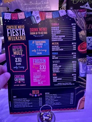 Menu photo 1 Cantina Catrina - Miami Miami, FL