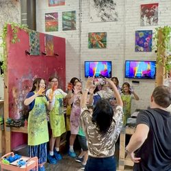 Splat Action Art Studio - Capturing the perfect moment at SPLAT Action Art Studio!