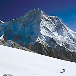 Climber in the Himalayas
