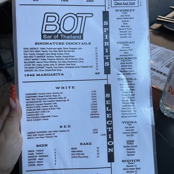 B.O.T - Drink Menu - Salad Near Me - Atlanta, Georgia