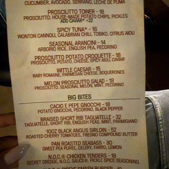 Nocturno - Food menu - Cocktail Bars Near Me - Las Vegas, Nevada